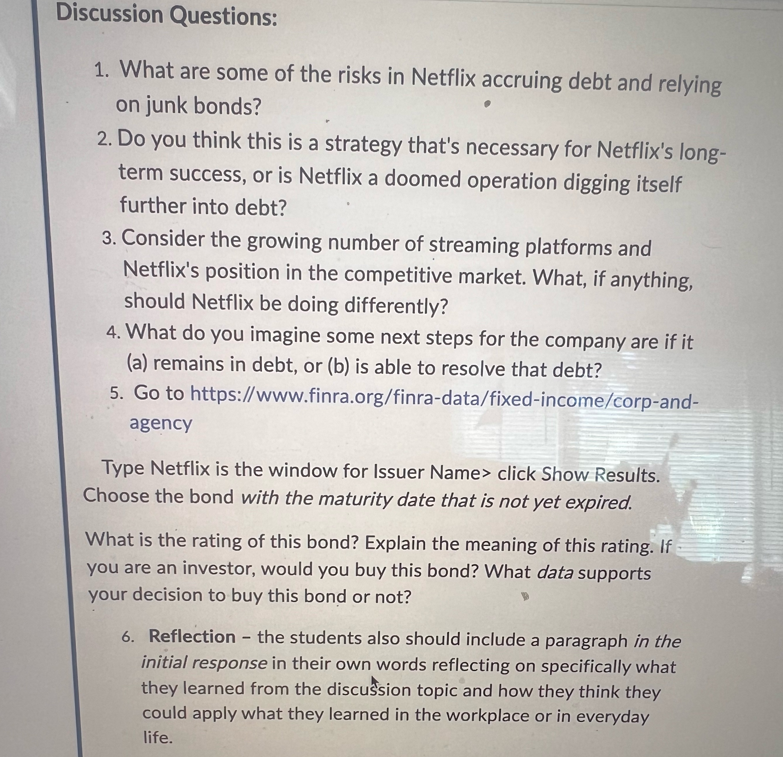I have an assignment can you please go through the case Netflix's
