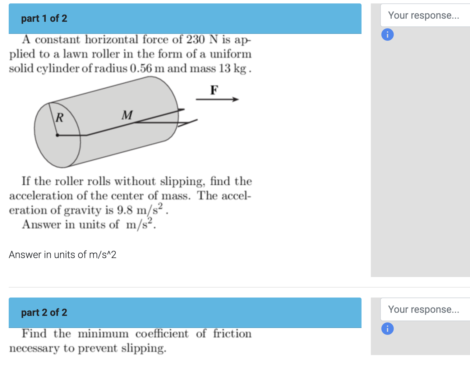 applied to an object that is pivoted about a xed axis aligned