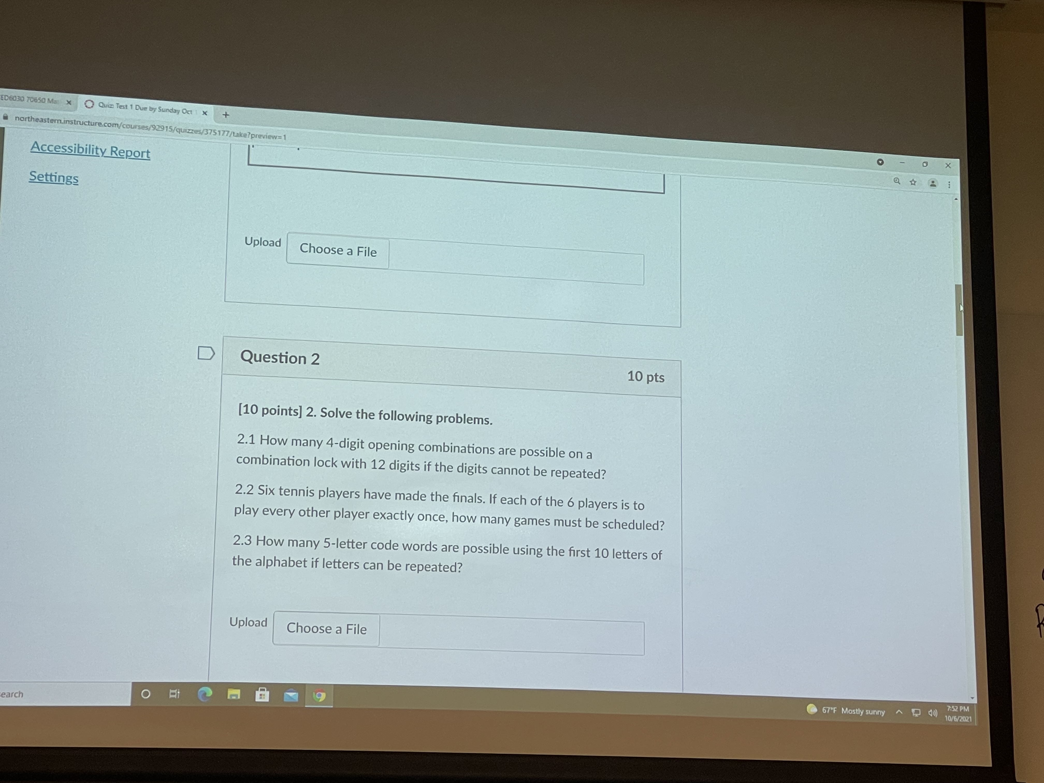 question. [Extra 10 points] 9. The technology matrix for an economy based