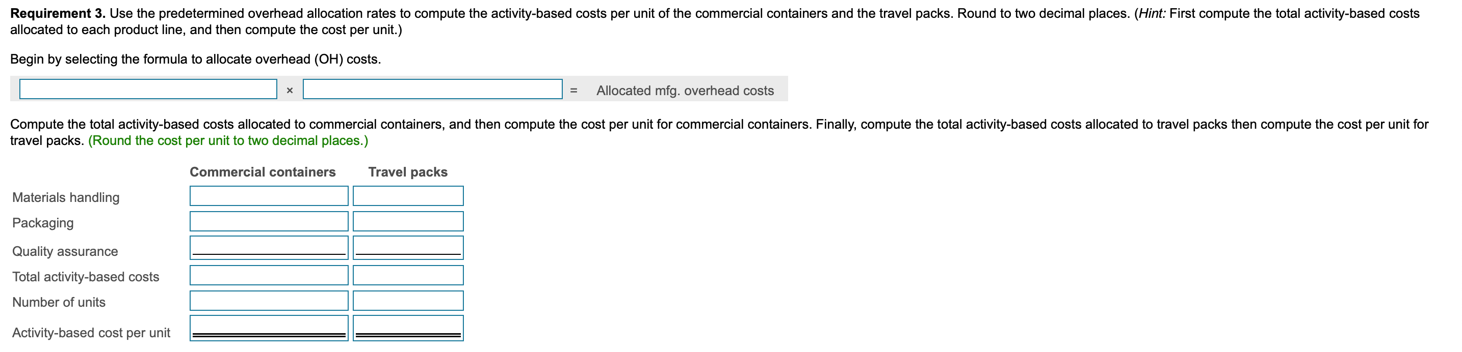 of the Camden job? Overhead: Total overhead allocated Total cost of Camden