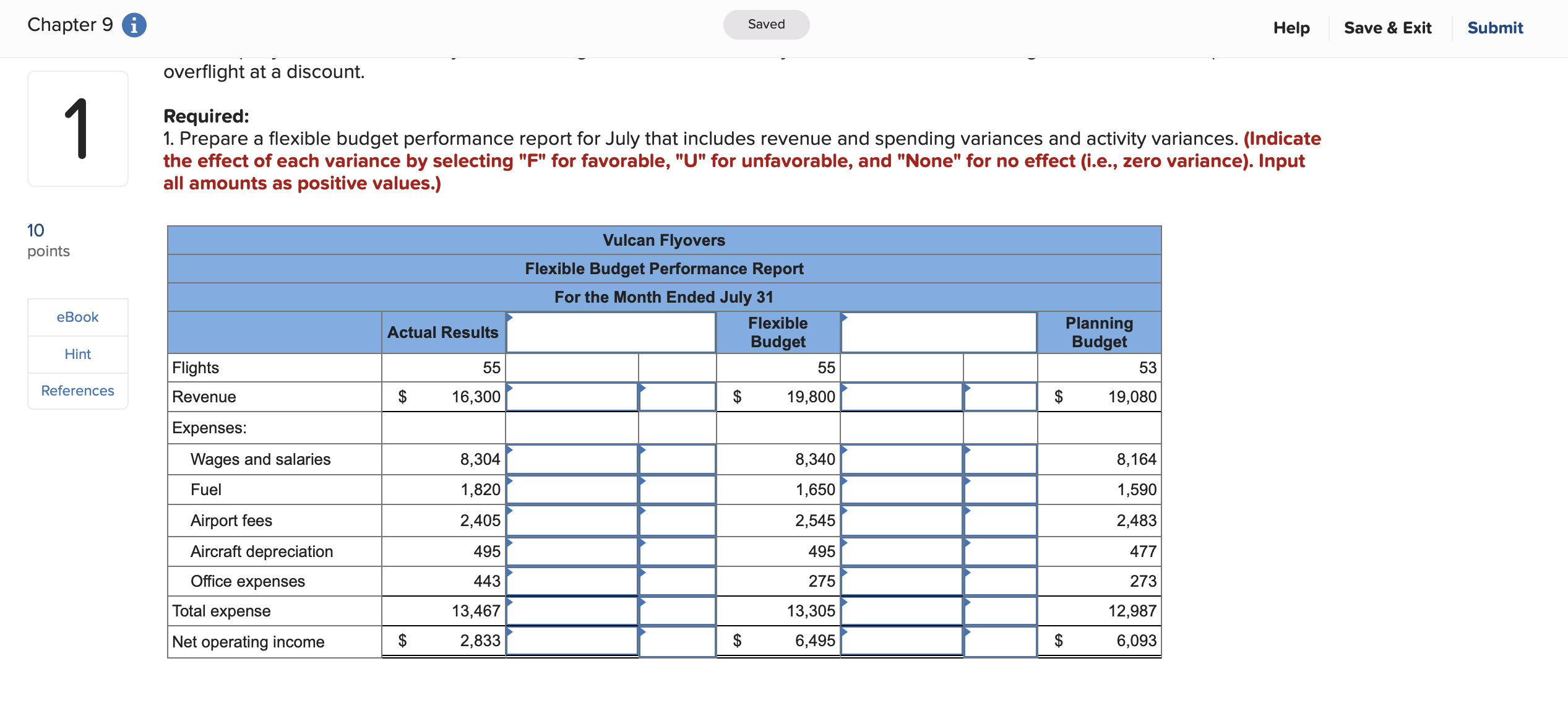 Saved Help Save 8. Exit Submit 2 Required information [The following information