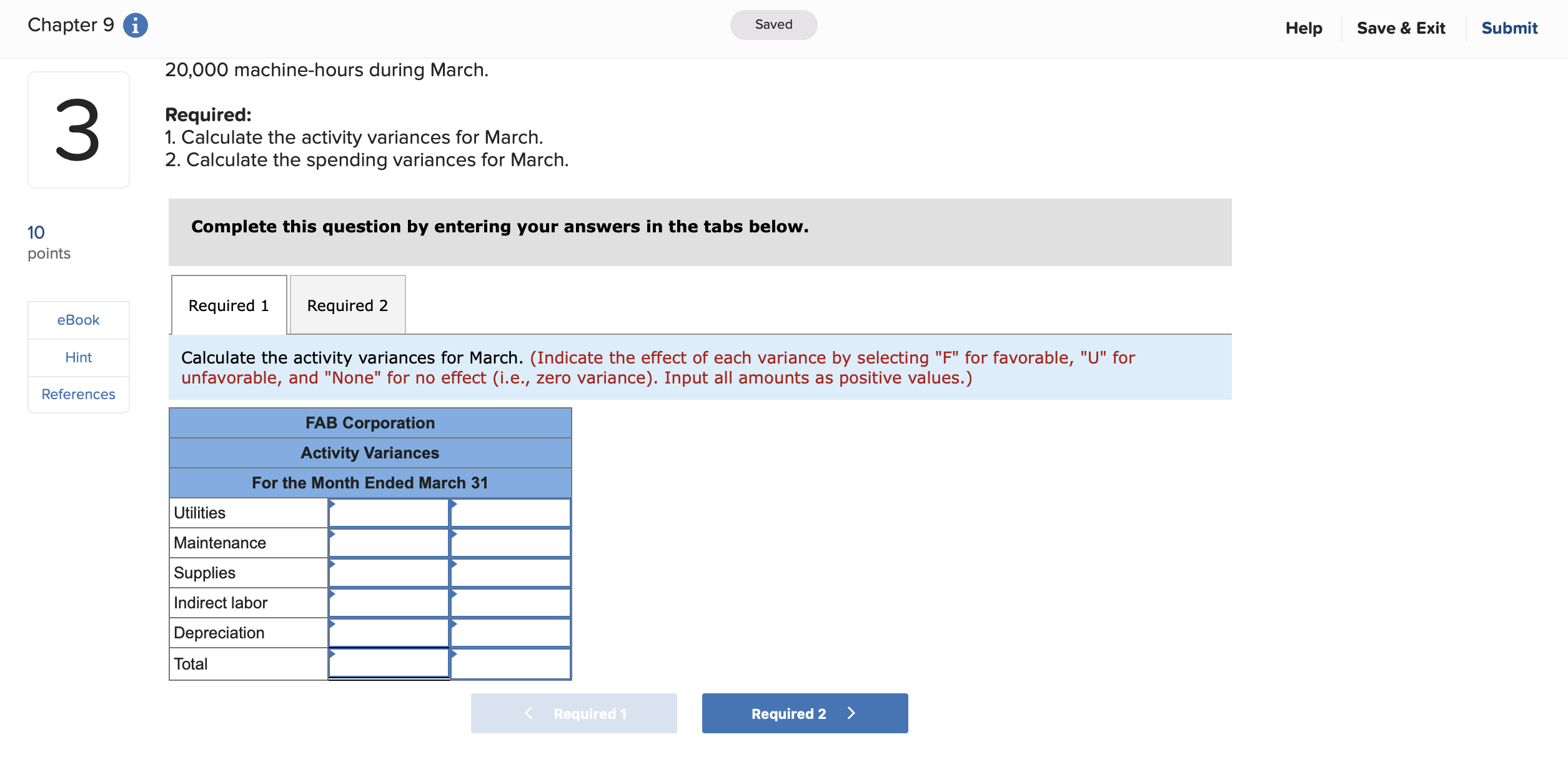 estimates that it uses for budgeting purposes and the actual results for