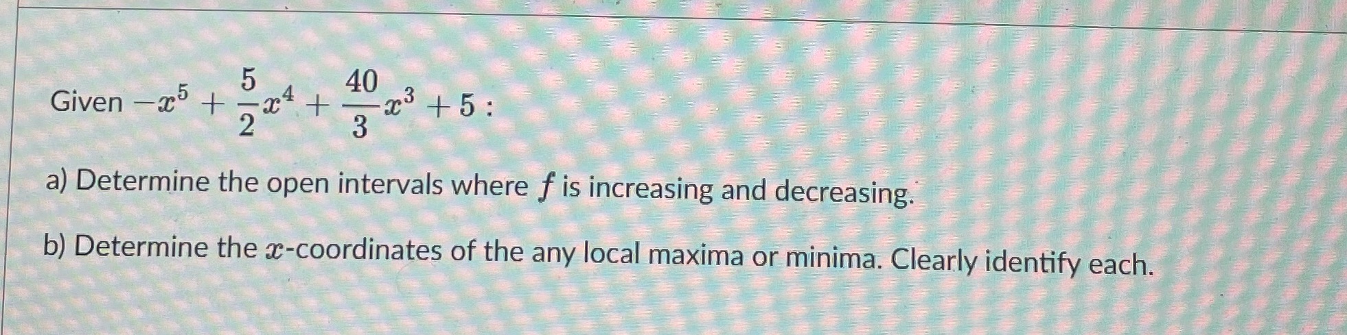 Attached below 40 Given - ac + 3 NOT +5 : 3