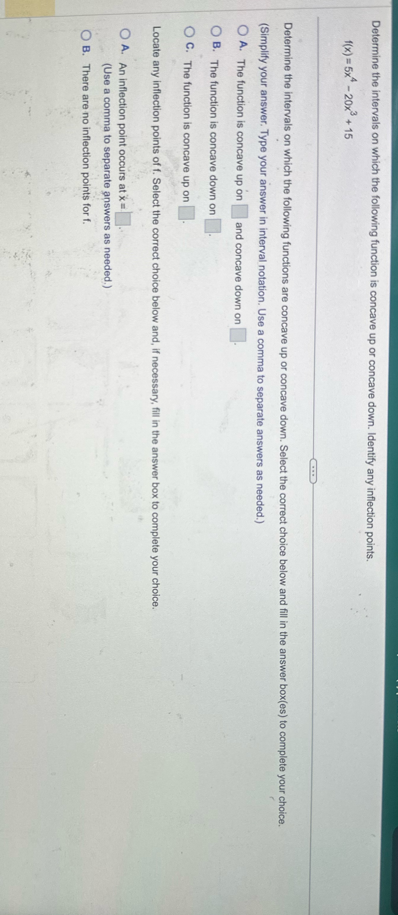 Please help question 11 Determine the intervals on which the following function
