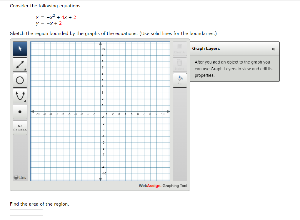 Consider the following equations. Sketch the region bounded by the graphs of