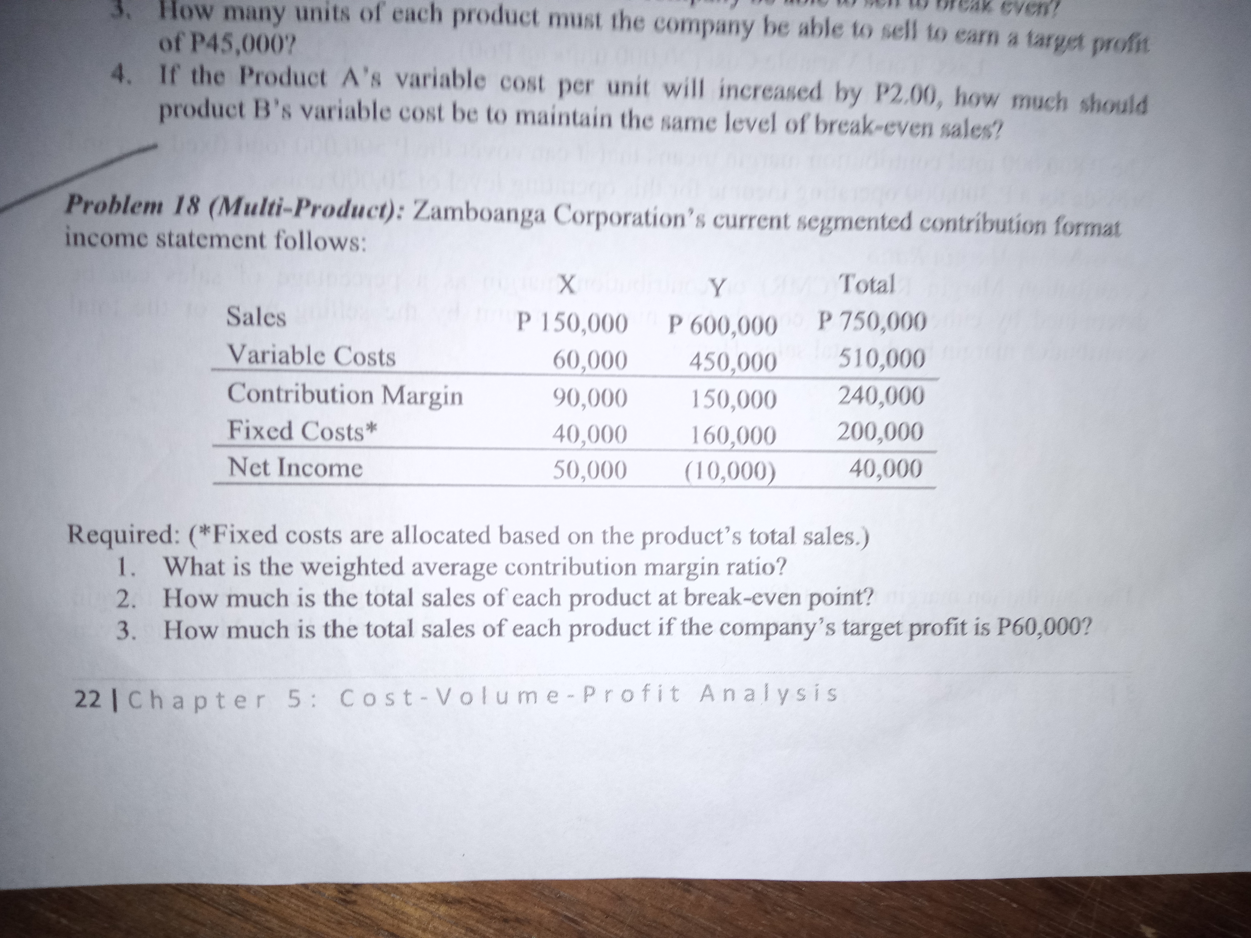 Problem 16 (Degree of Operating Leverage): Mindoro Corporation currently has an operating