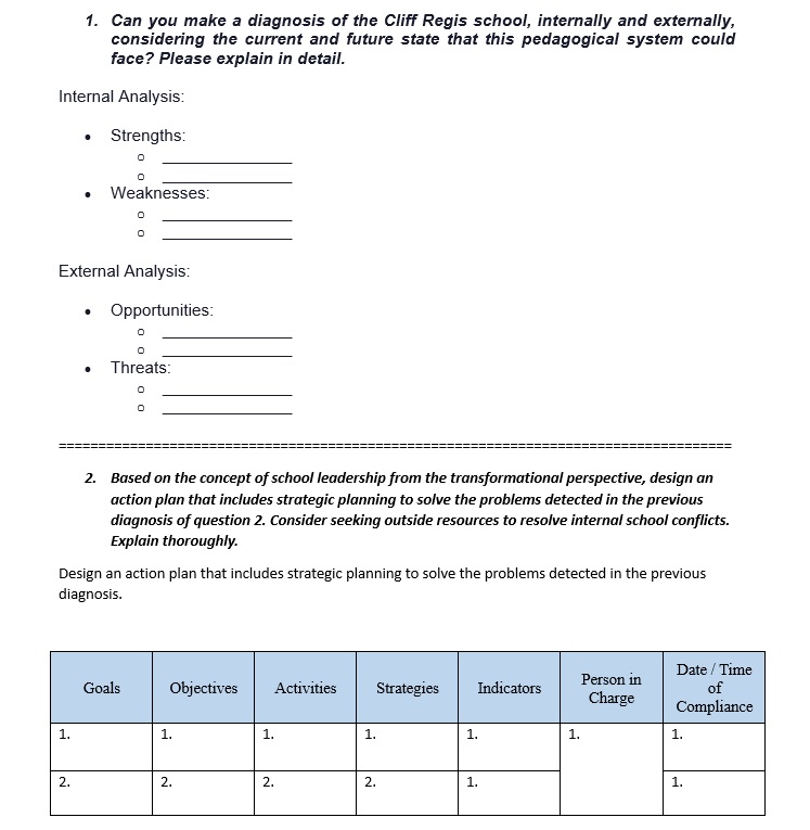 Can you read the following case study and answer the questions at