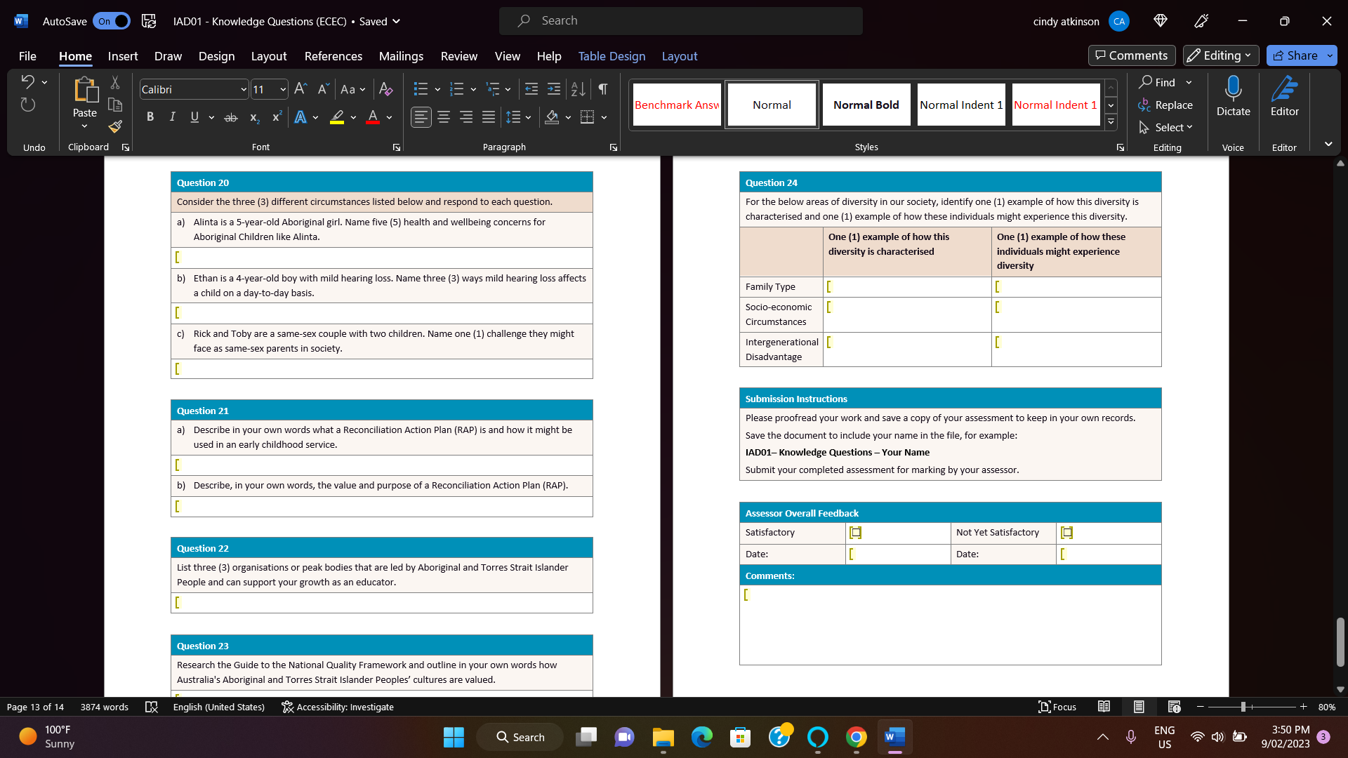 Search cindy atkinson CA File Home Insert Draw Design Layout References Mailings