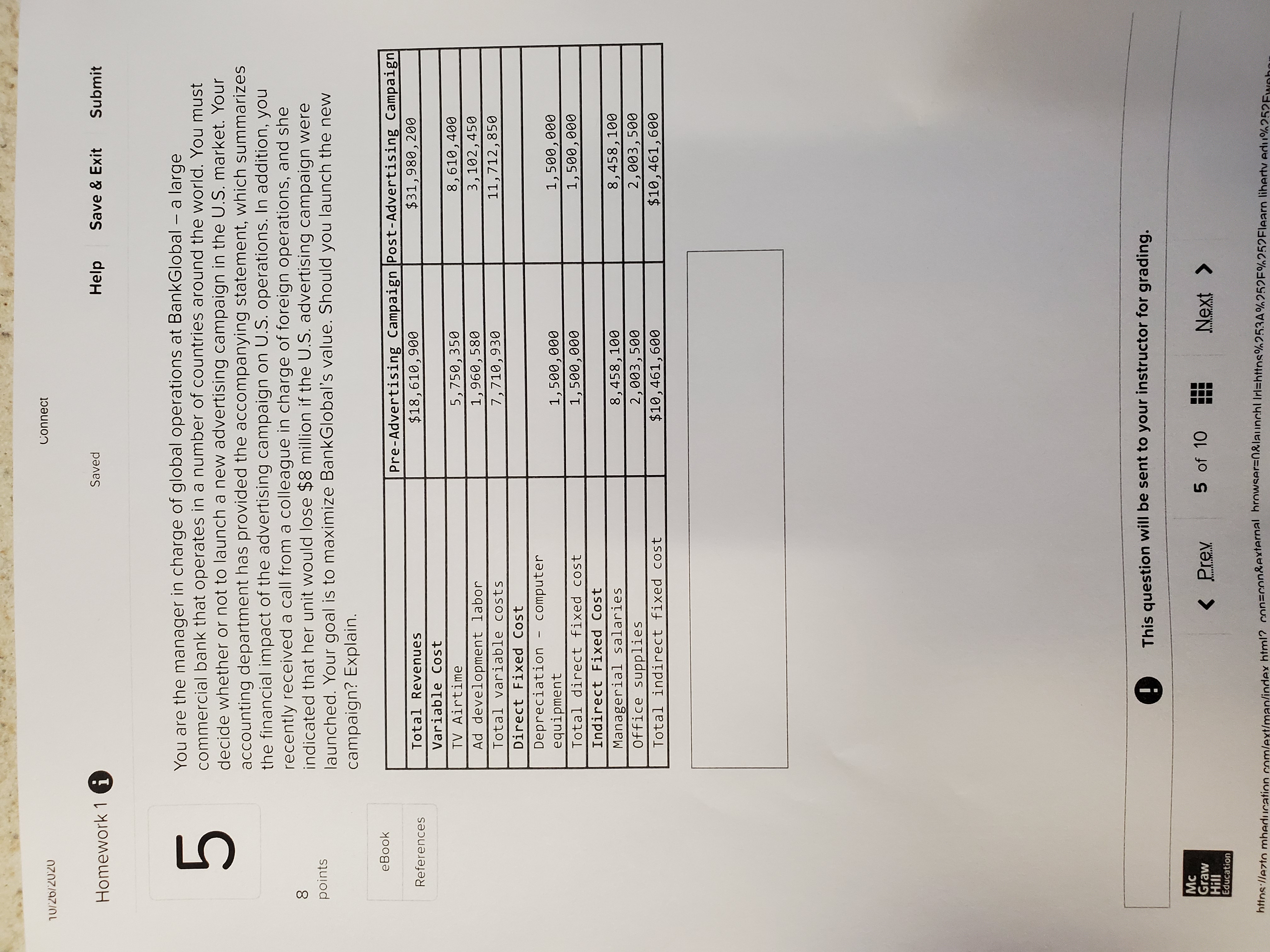 Please review and answer the following question. 10 / 20 / 2020