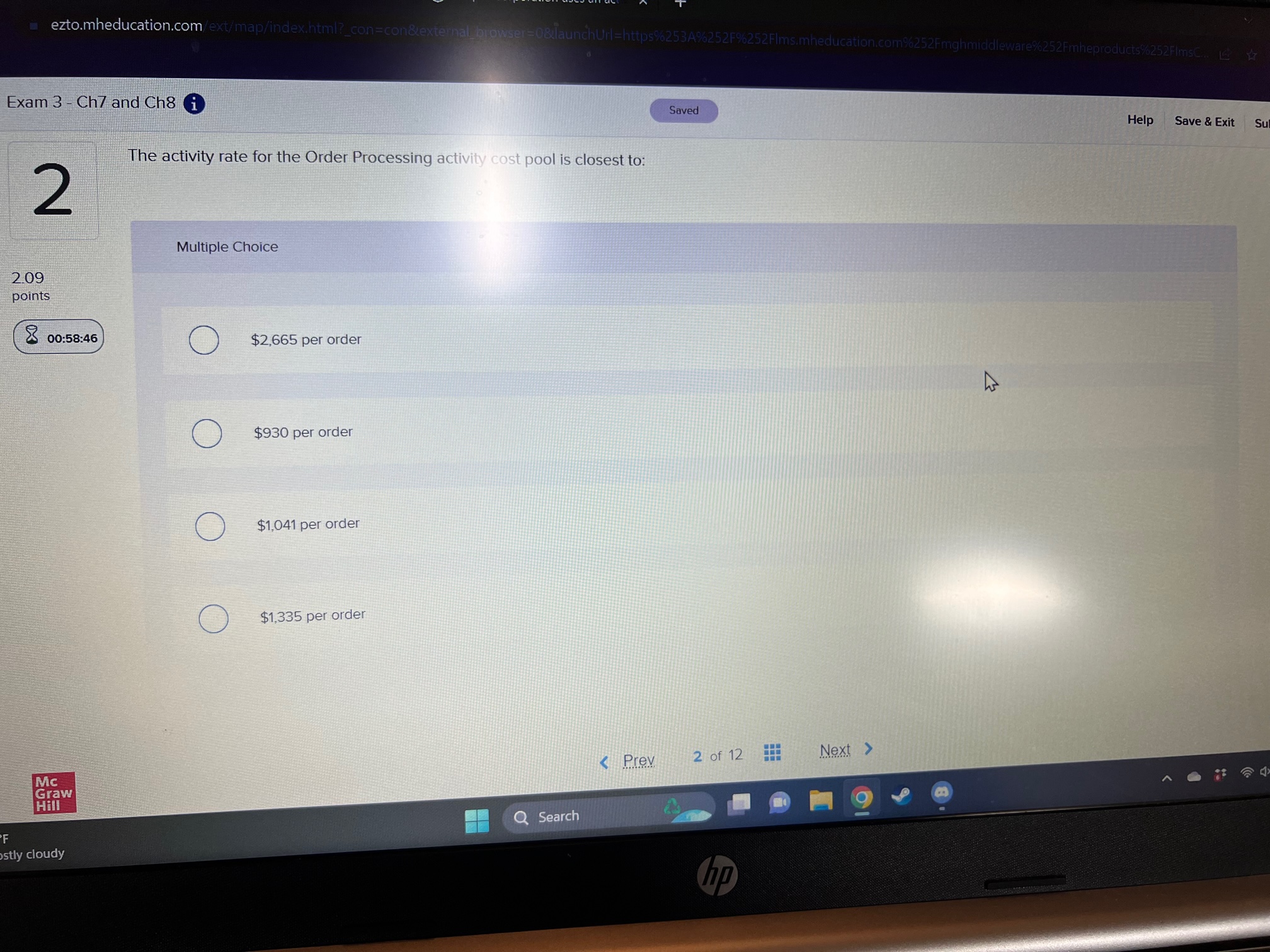  1.) h7 and Ch8 i Saved Help Save & Exit Mirabile