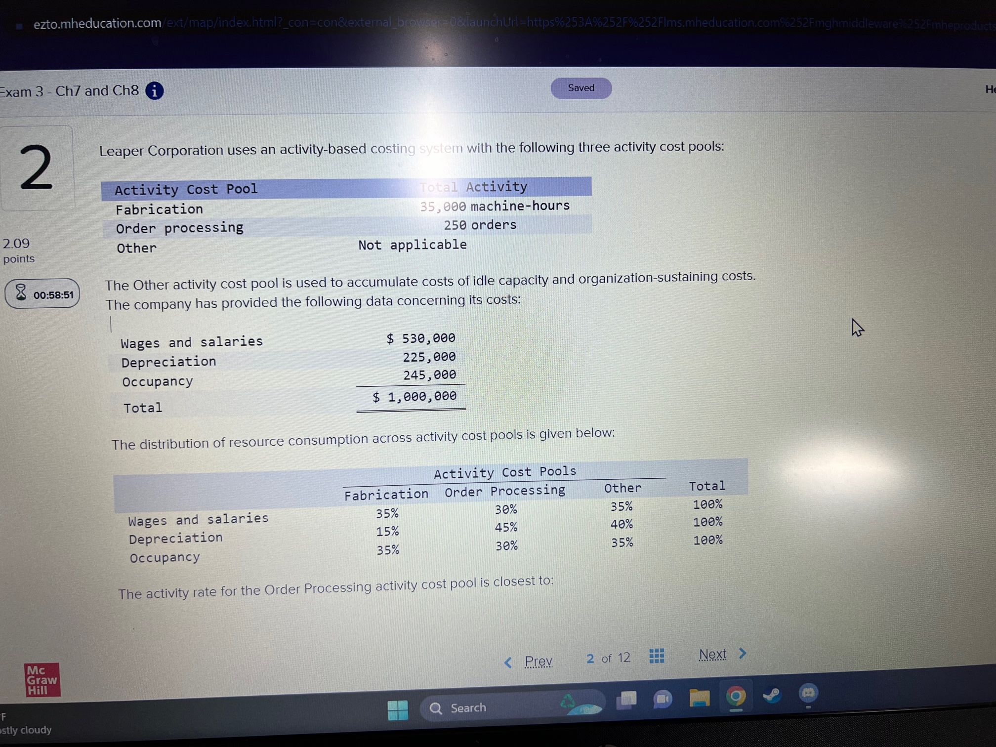 products using machine-hours (MHs) and Supervising costs are assigned to products using