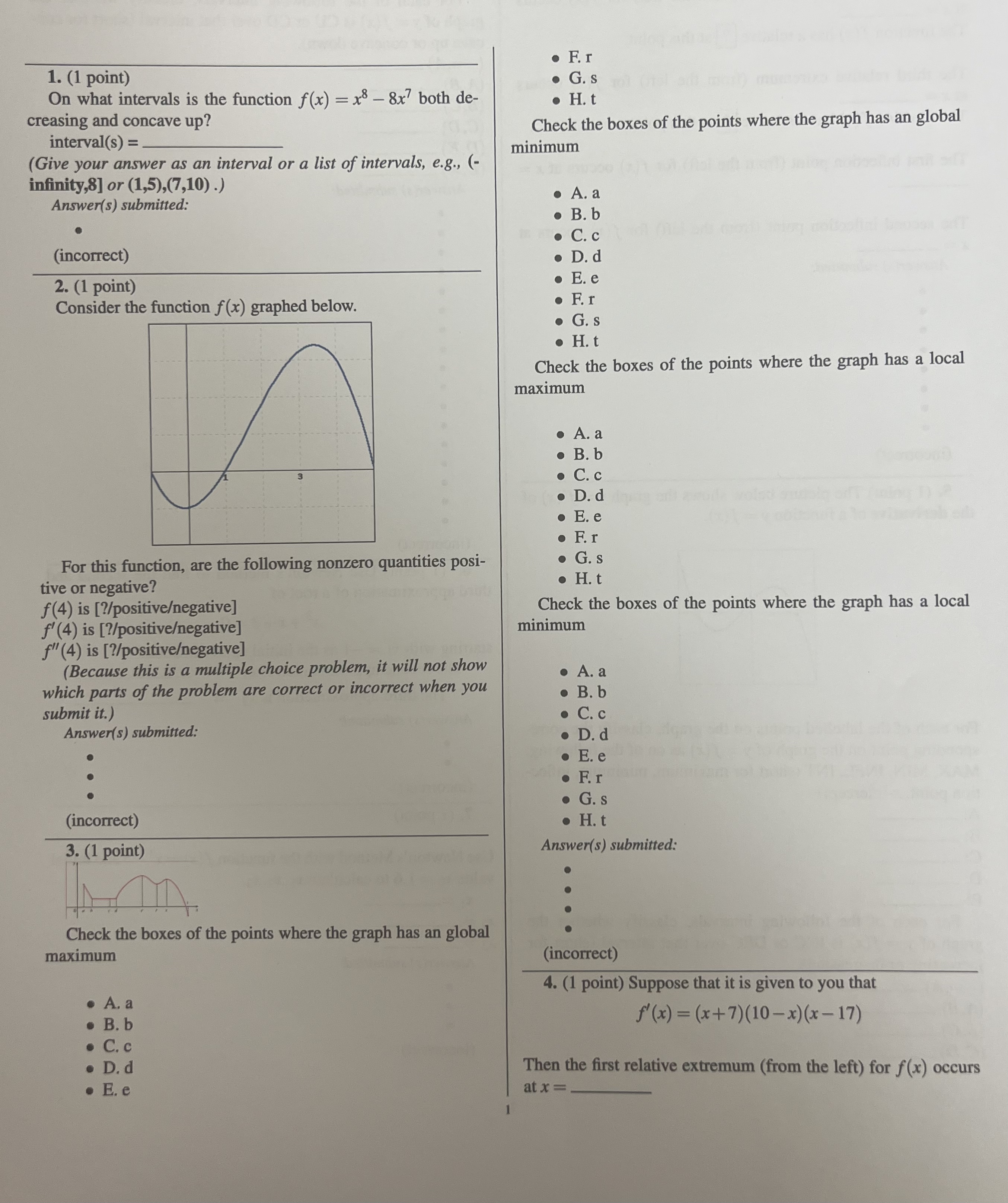 = graph of y = f(x) is CU or CD over that