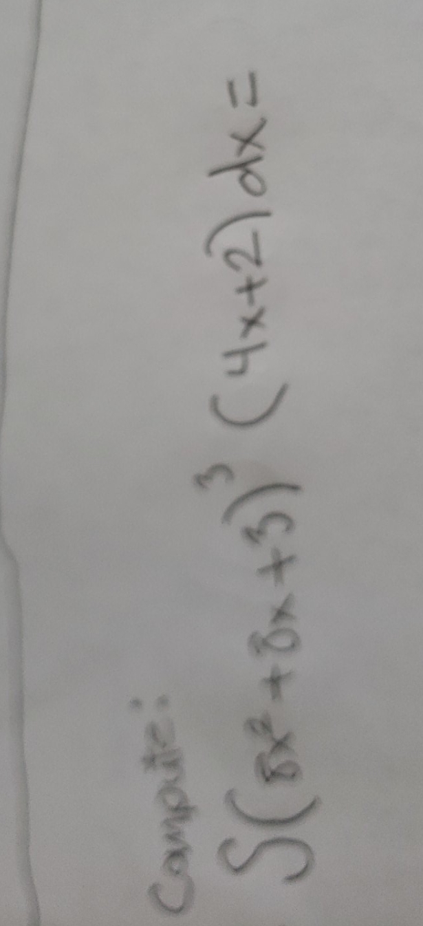 please provide all steps Compute : S(8X + 8x+3) ( 4 x