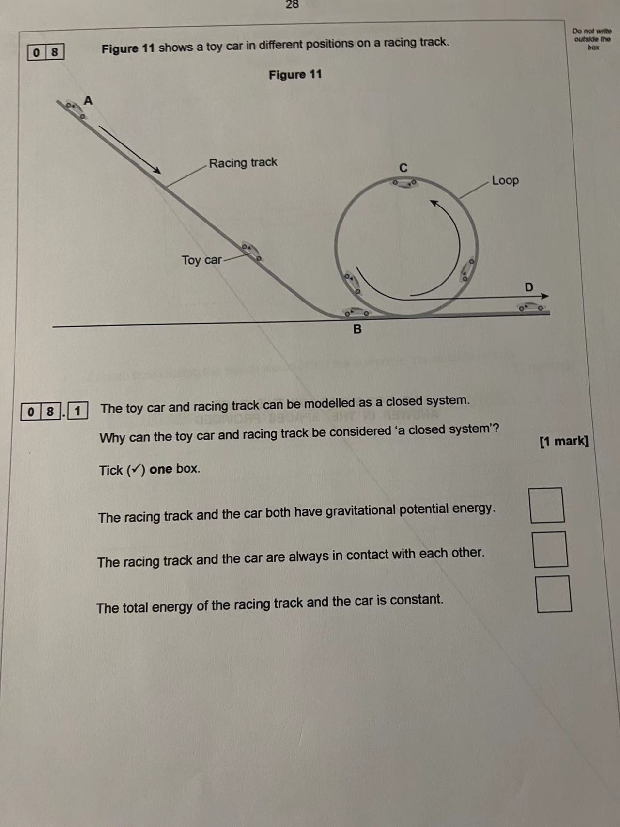Do not write 0 8 Figure 11 shows a toy car