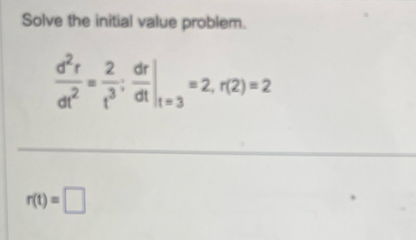 Solve the inioal value