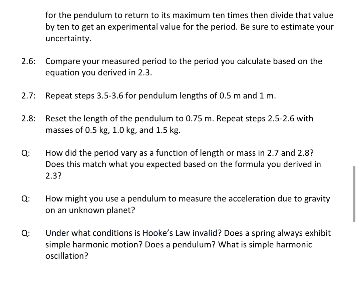 free body diagram for a simple pendulum and breaking the forces into