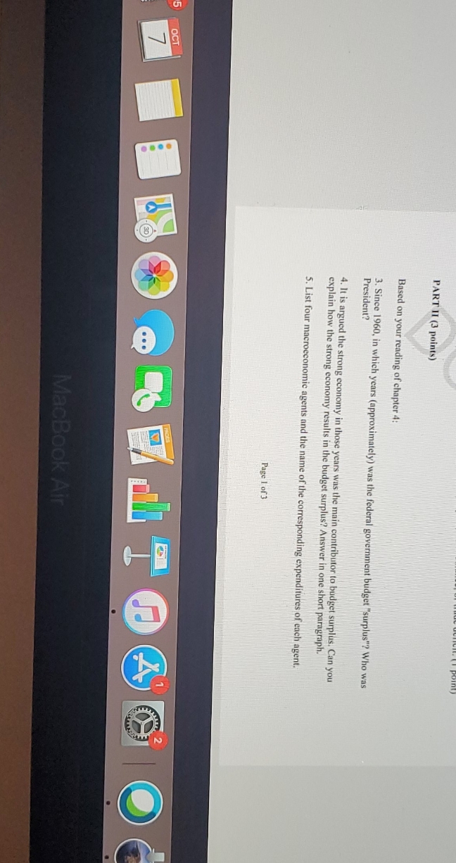 I need the solution. thank u PART II (3 points) Based on