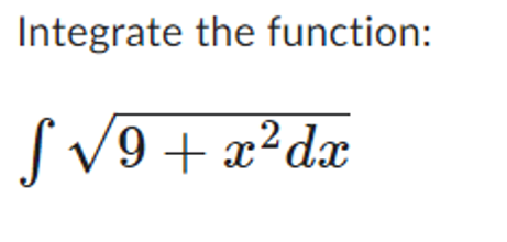 3x 3 - 1dxIntegrate the function: SV9+ x-da