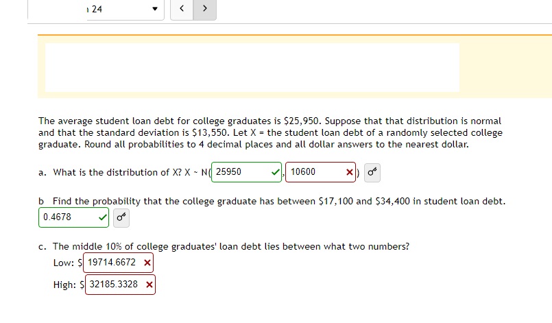 X f. P(x > 23 | x The mean height of an