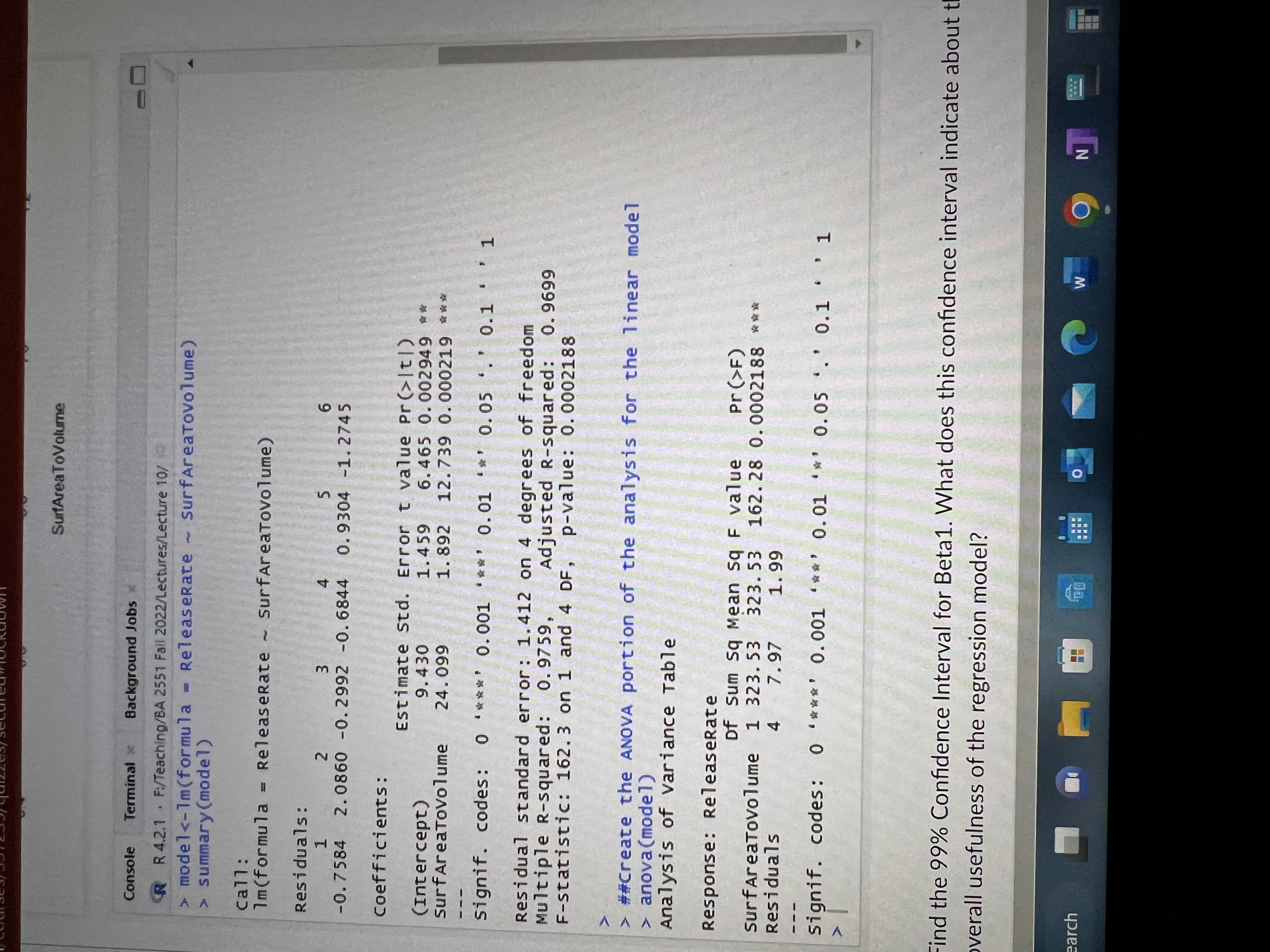 volume ratio (x) values, we should not interpret the estimate of Beta0