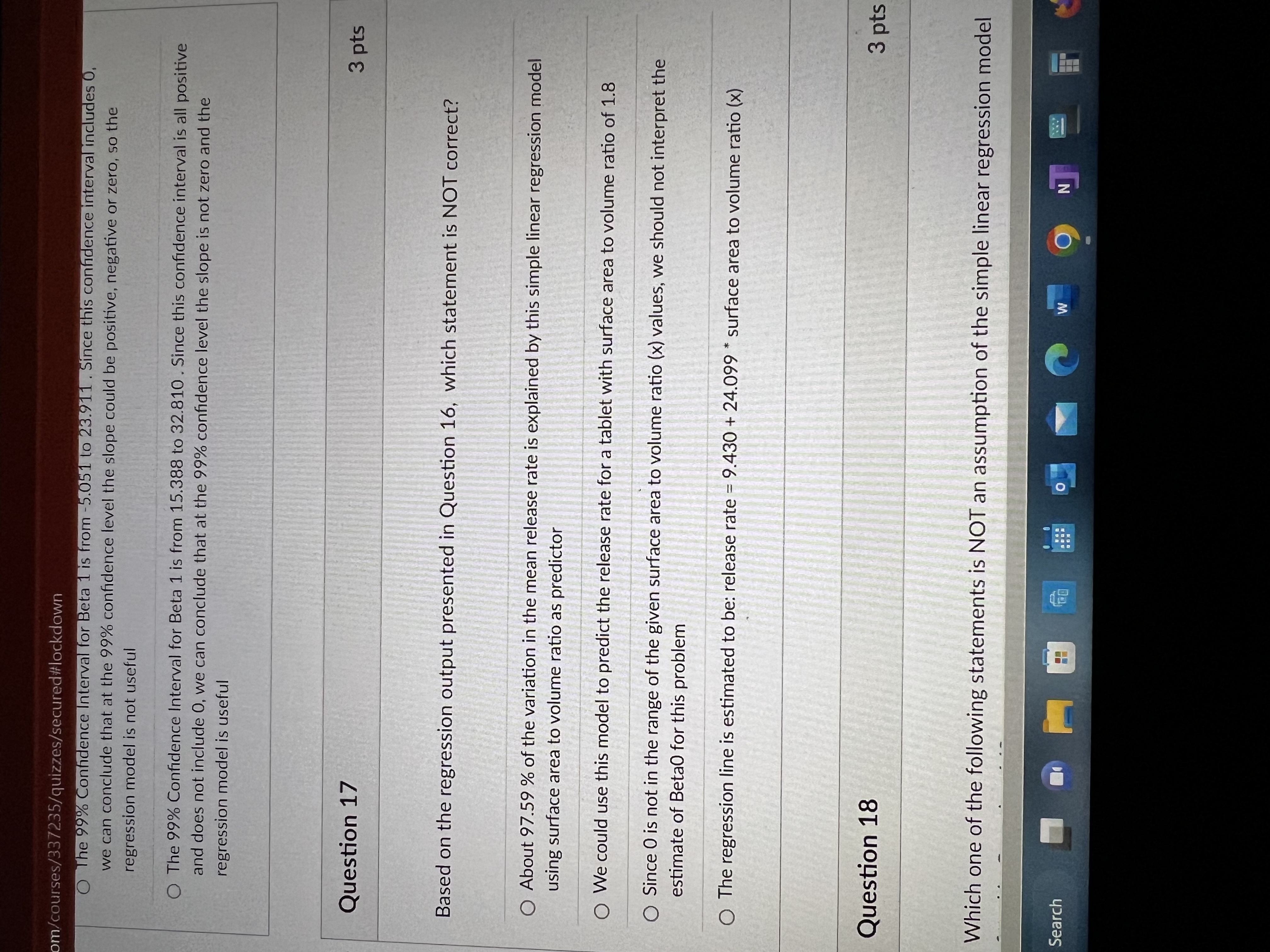 for this problem The regression line is estimated to be: release rate