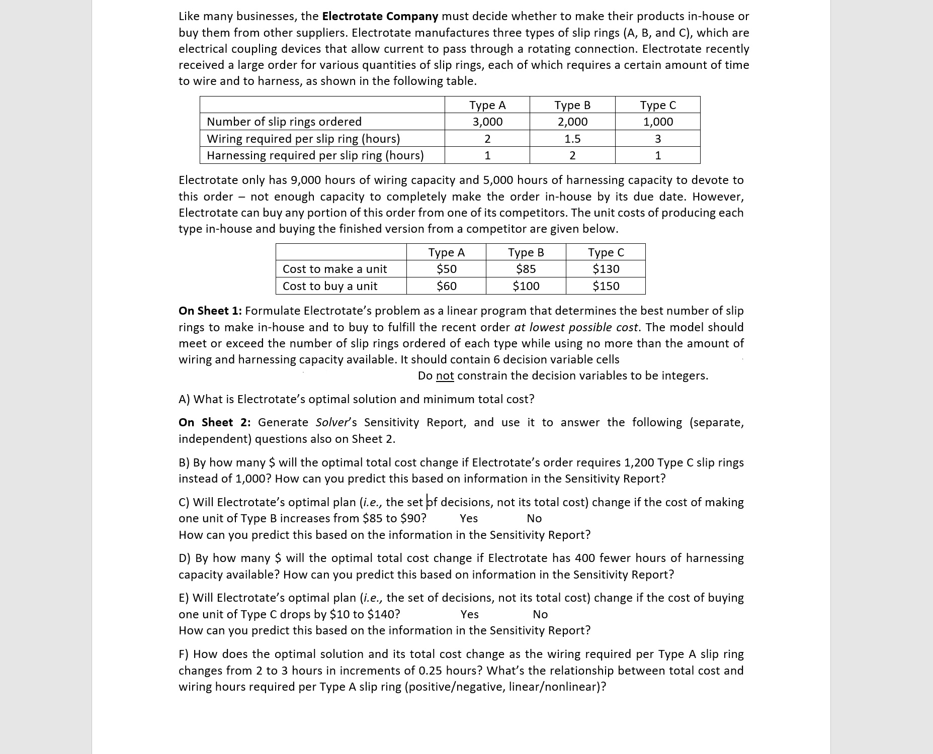 I need help figuring out how to solve Sheet 1 and Sheet