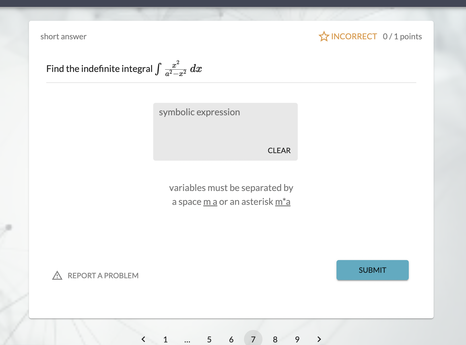 10g(w) dm 1+1:2 Use proper Mathematic syntax to compute the integral and