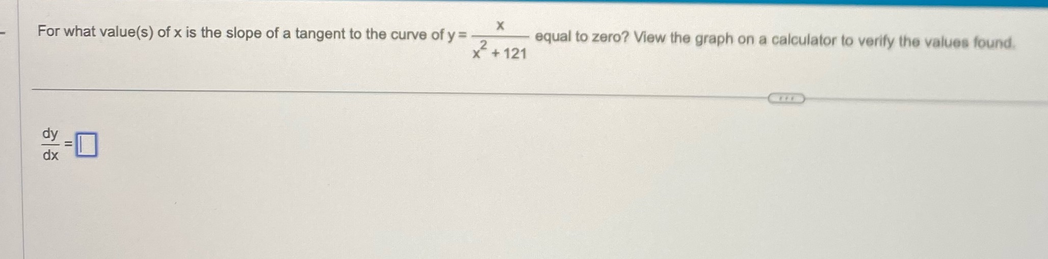 X equal to zero? View the graph on a calculator to