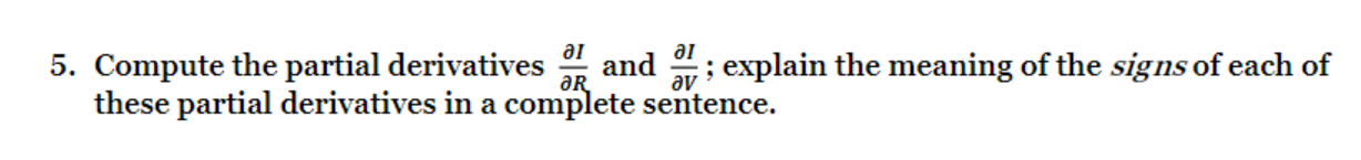 = 1(R, V) = 4 level curves. ; include at least halt: