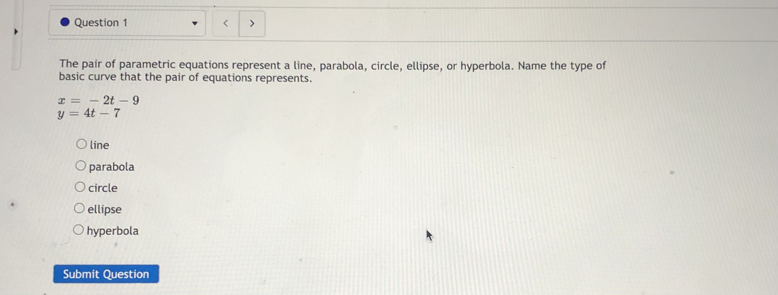 please write every answer with question number Question 1 The pair of