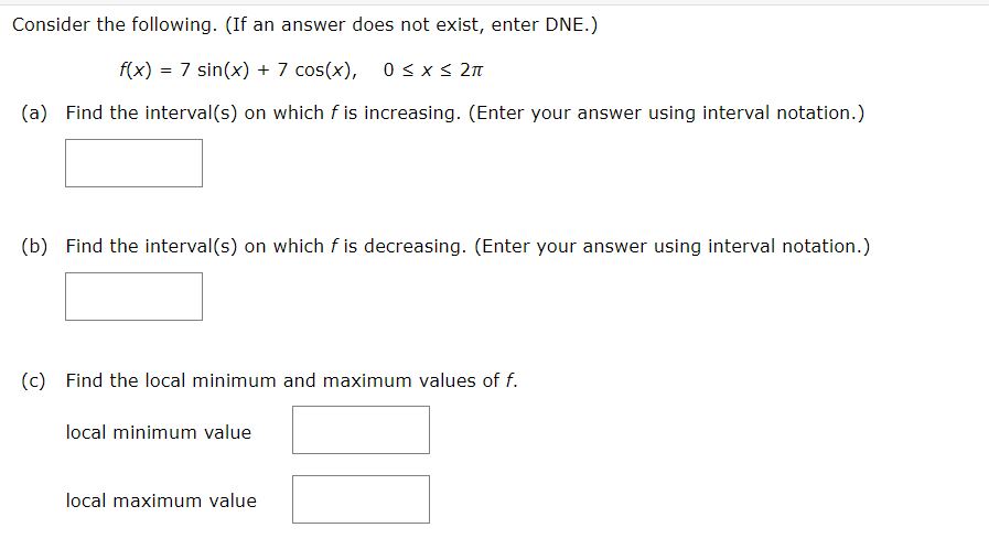 ) f is decreasing if f1 ( 7) LO if a t