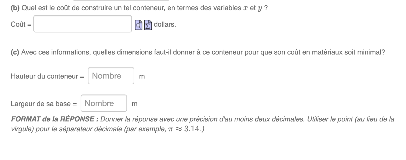 14 m3 , avec la longueur de sa base gale au double