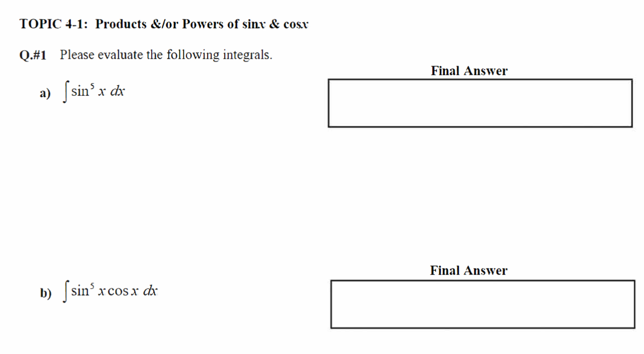 please help with number 1, please keep the response easy to follow