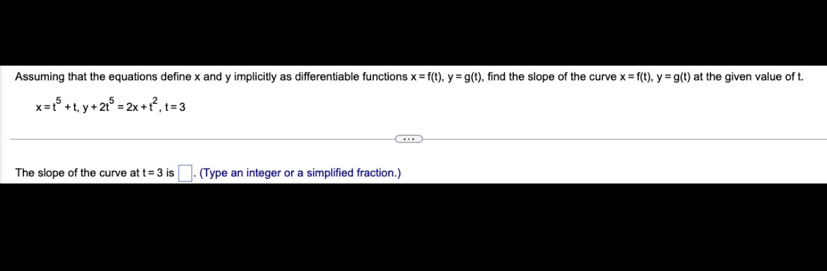  Assuming that the equations define x and y implicitly as differentiable