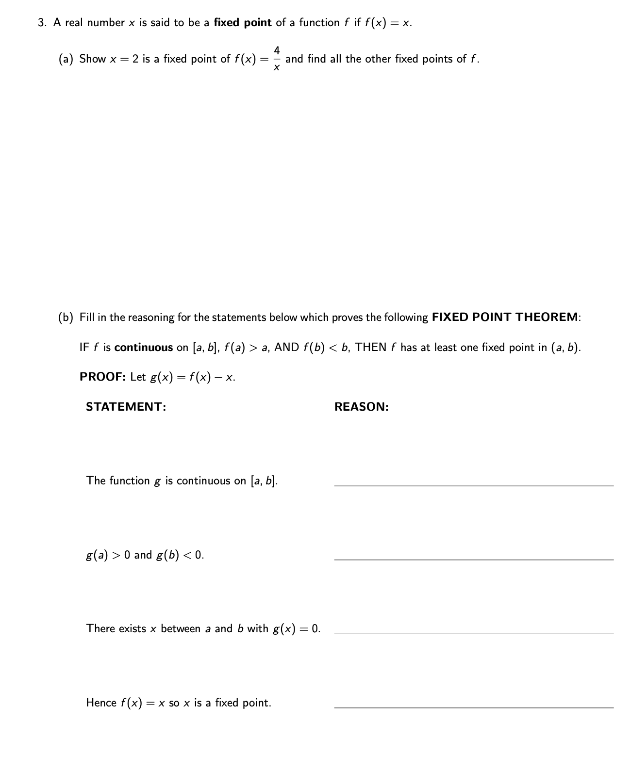 #3. Please help, show your work! 3. A real number x is