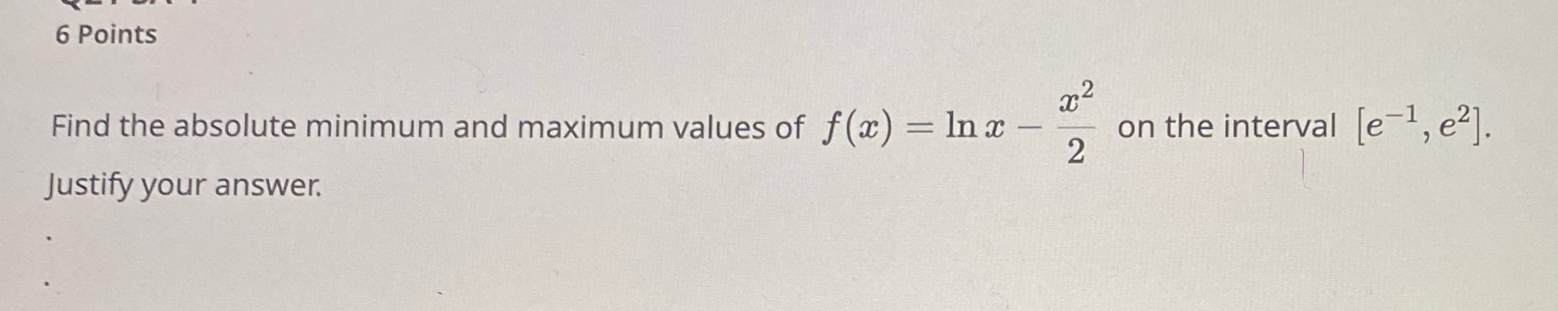 Pls write on paper 6 Points 2 2 Find the absolute minimum