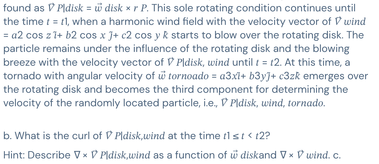  found as VPldisk = LB disk x r P. This sole