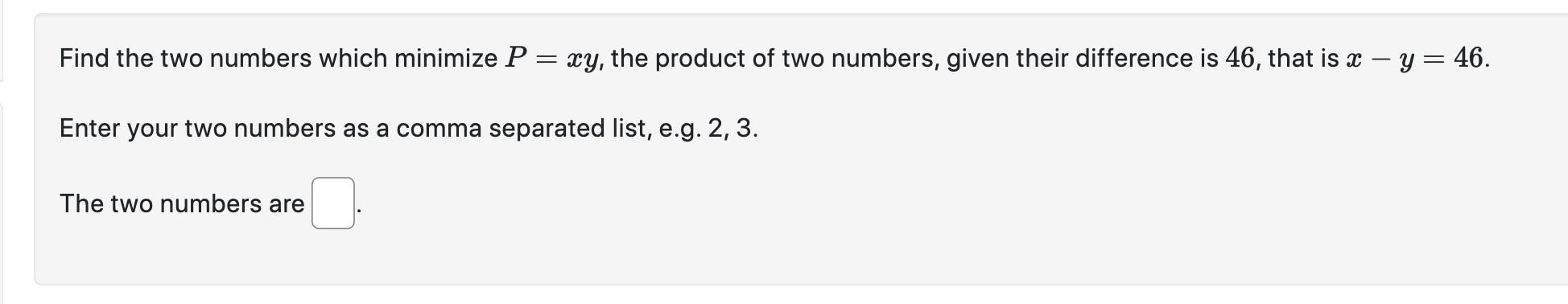 : a: + y, the sum of two positive numbers (not necessarily