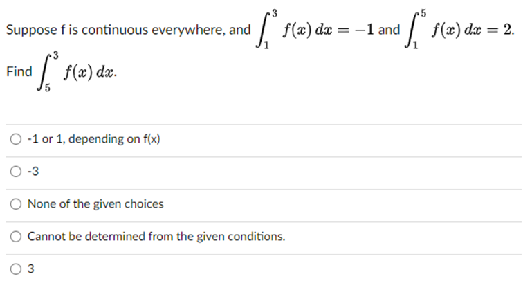 = / f(t) dt. Which of the following a gives the slope