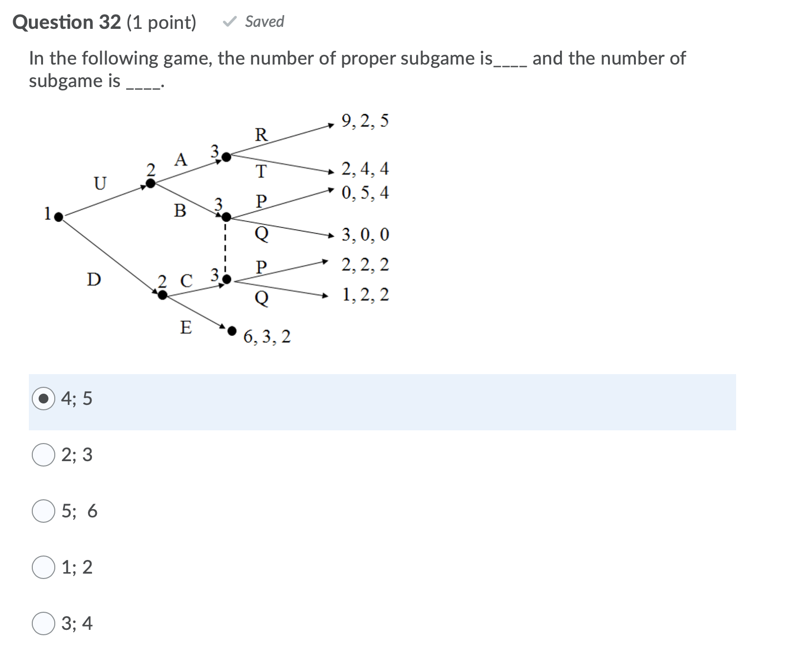 is that correct and why, please help solve Question 32 (1 point)