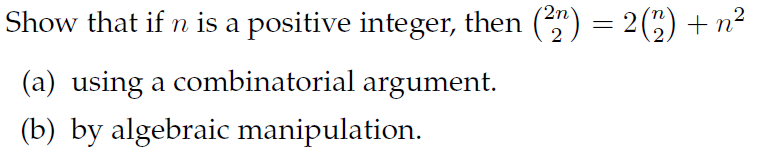  Show that if n is a positive integer, then ( (a)