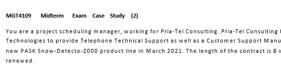 manager, working for Pria-Tel Consulting. Pria-Tel Consulting Technologies to provide Telephone Technical