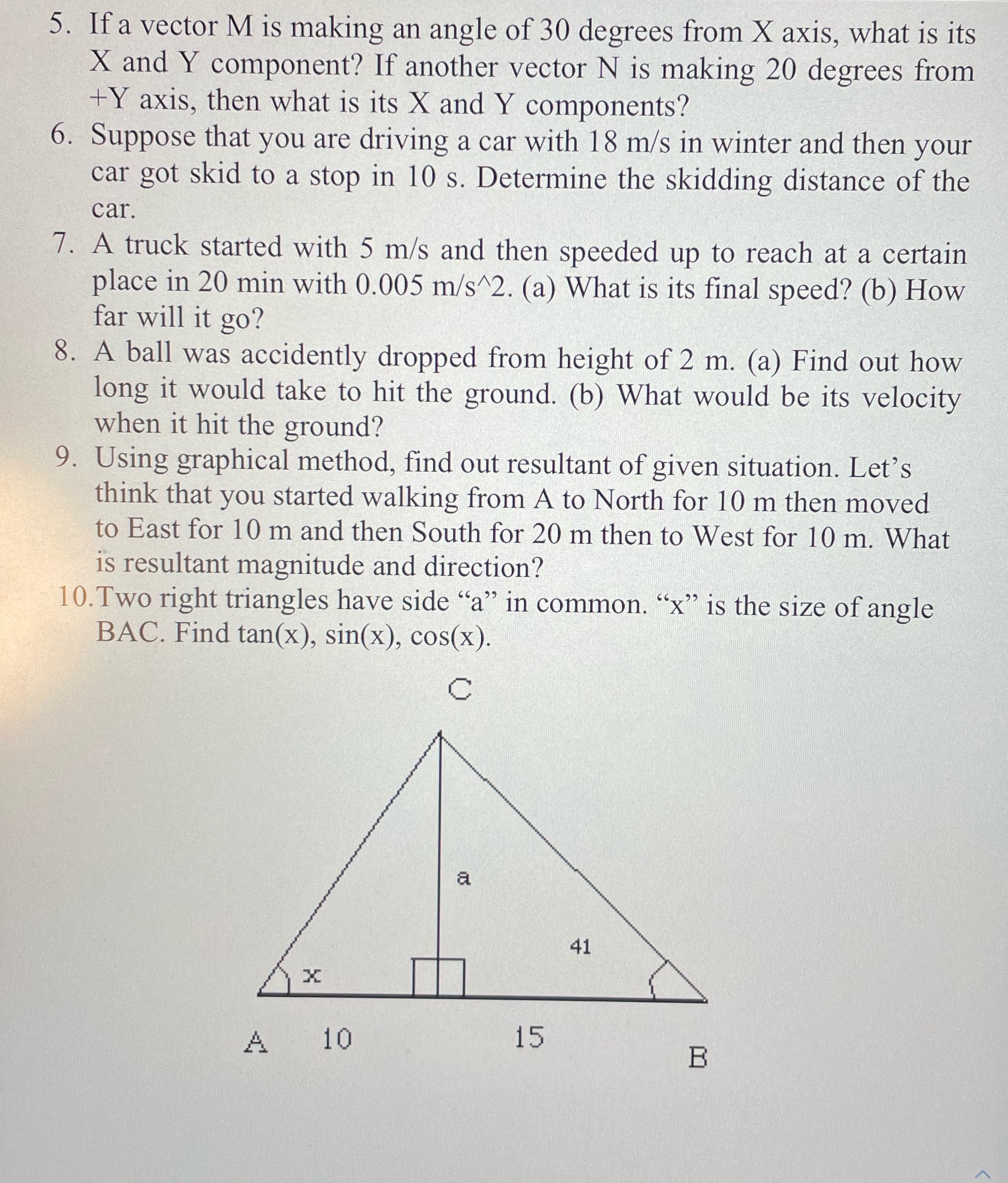 please help and show all work!! 5. If a vector M is