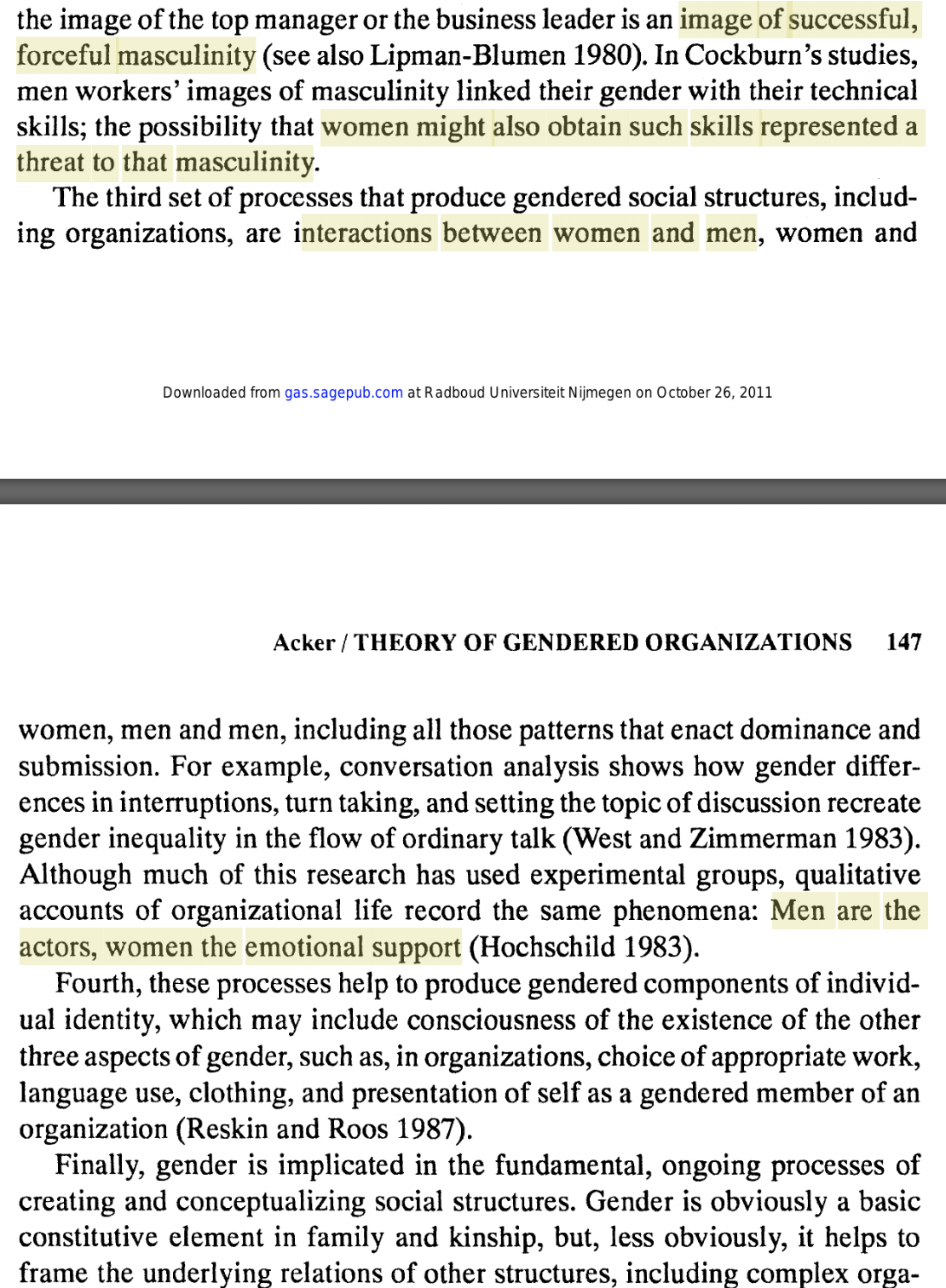 Feminists have elaborated gender as a concept to mean more than a