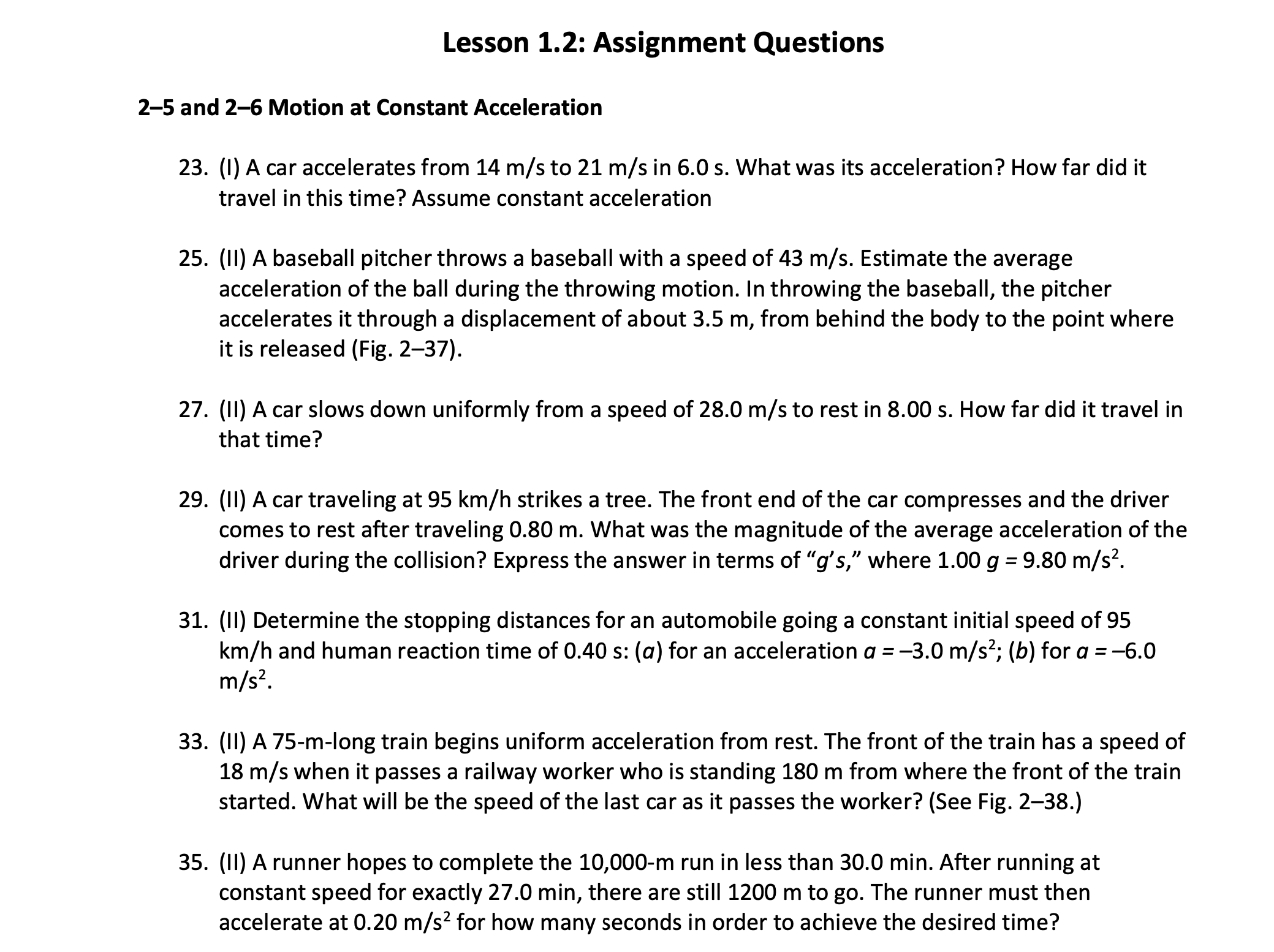 Please ty.pe or writ.e clearly Lesson 1.2: Assignment Questions 25 and 2-6