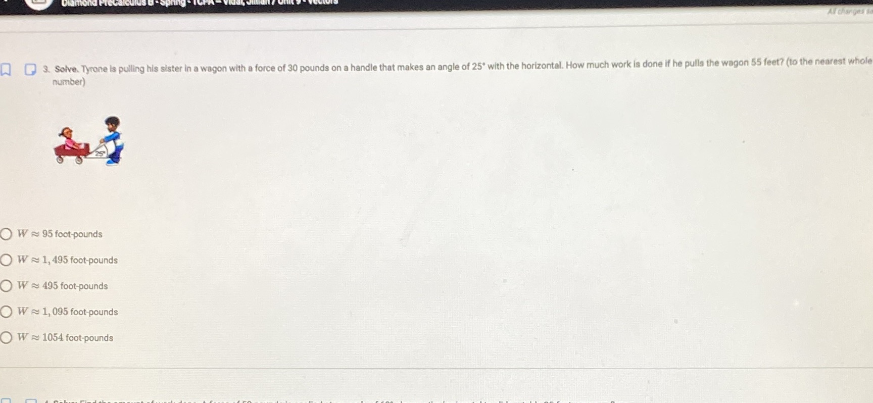  All changes's Q3. Solve. Tyrone is pulling his sister in a