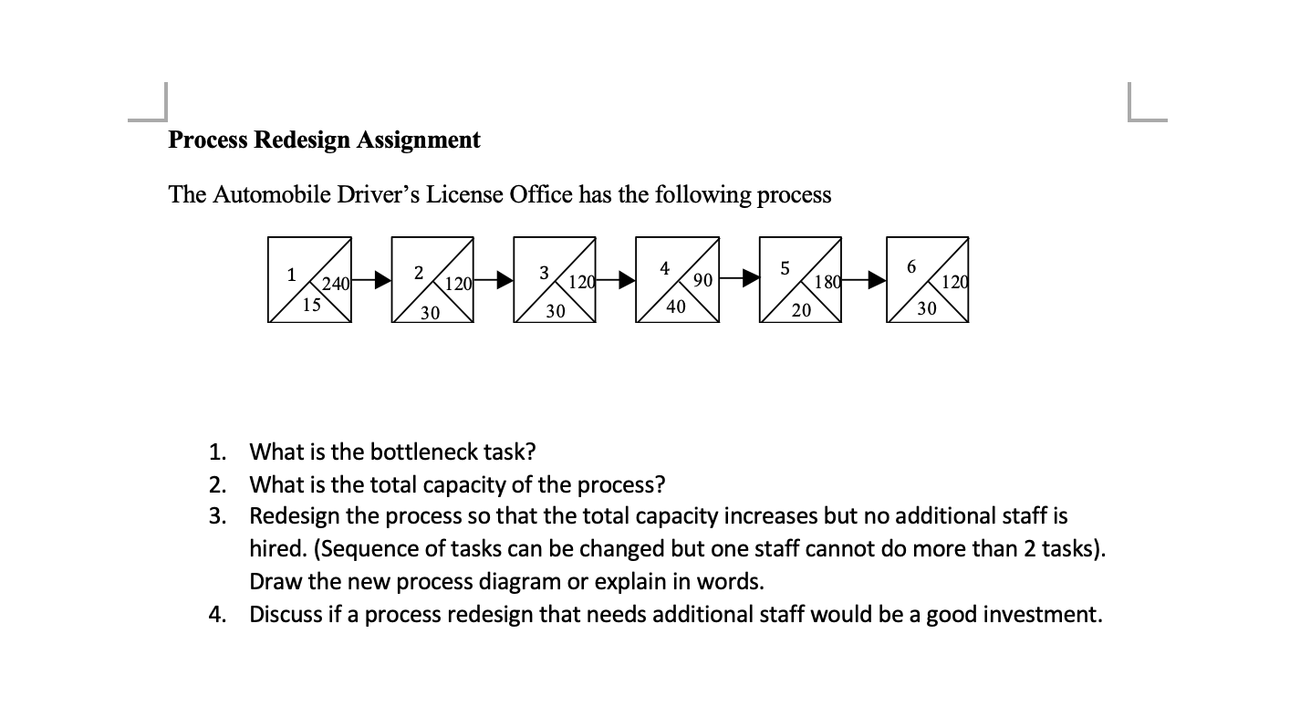following process K%%%%% 1. What is the bottleneck task? 2. What is