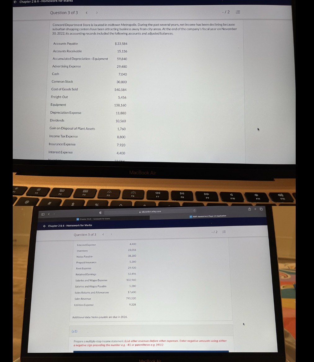 Retained earning statement of this question Chapter 2 Question 3 of 3