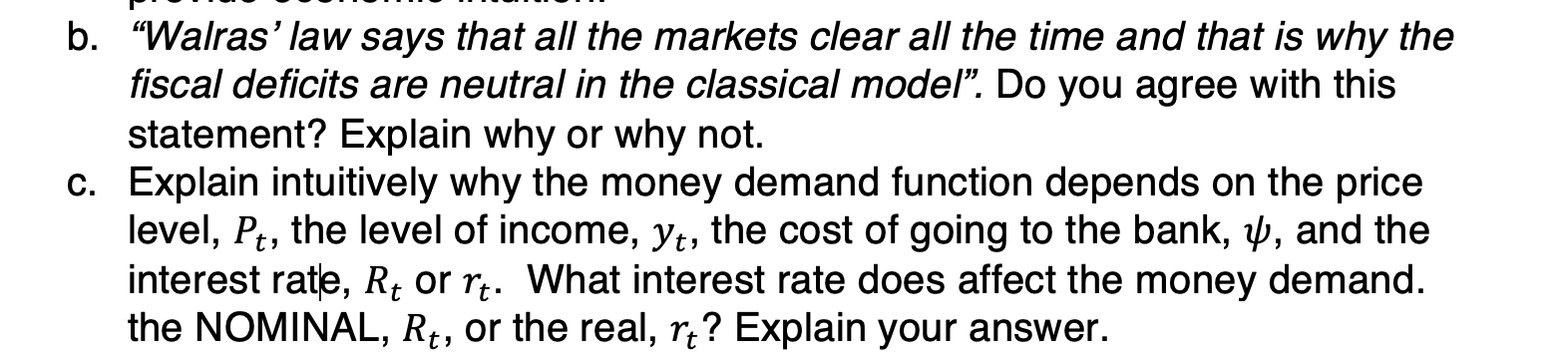 Please answer questions b AND c referring to the image provided. Thank