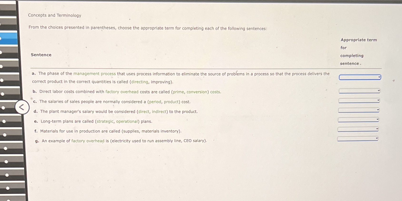 Please help with question 3 part a, b, c, d, e, f,